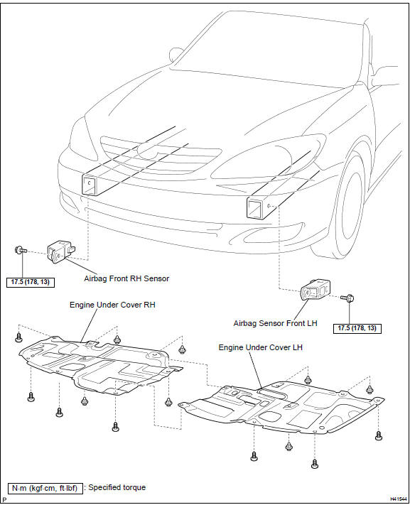Toyota Camry Air bag sensor front LH Supplemental restraint system